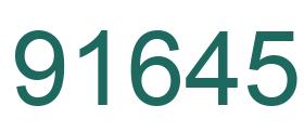 Número 91645 imagen verde