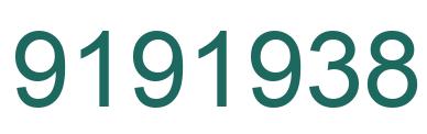 Number 9191938 green image