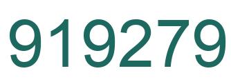 Number 919279 green image