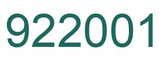 Número 922001 imagen verde