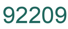 Number 92209 green image