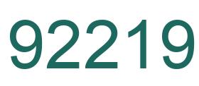 Number 92219 green image