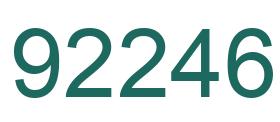 Number 92246 green image