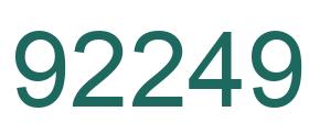 Number 92249 green image