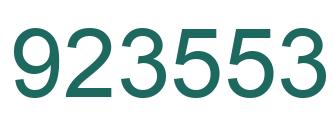 Number 923553 green image