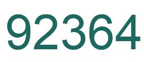Número 92364 imagen verde
