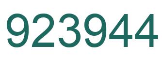 Número 923944 imagen verde
