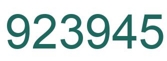 Número 923945 imagen verde