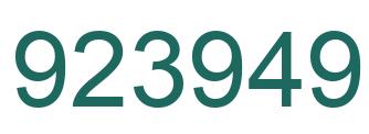 Number 923949 green image