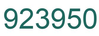 Number 923950 green image