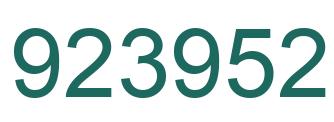 Number 923952 green image
