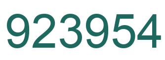 Number 923954 green image