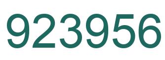 Number 923956 green image