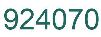 Number 924070 green image