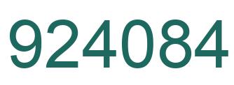 Number 924084 green image