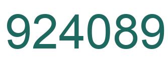 Number 924089 green image