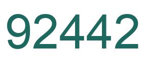 Number 92442 green image