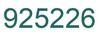 Number 925226 green image