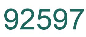 Number 92597 green image