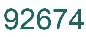 Number 92674 green image