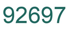 Number 92697 green image