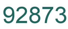 Number 92873 green image