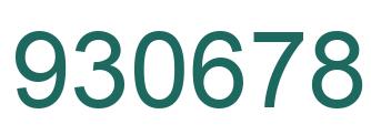 Number 930678 green image