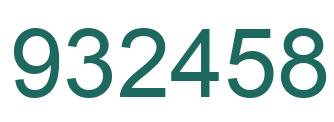 Number 932458 green image
