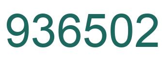 Number 936502 green image