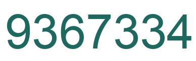 Number 9367334 green image