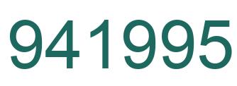 Number 941995 green image