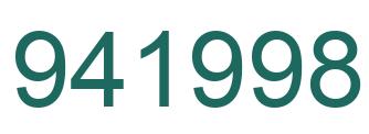 Number 941998 green image