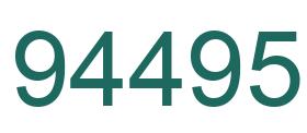 Number 94495 green image