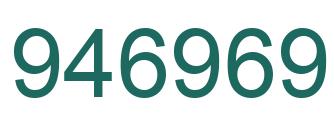 Number 946969 green image
