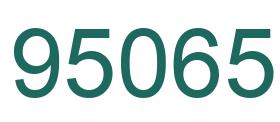 Number 95065 green image