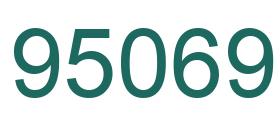Number 95069 green image