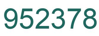 Number 952378 green image