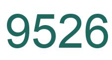 Number 9526 green image