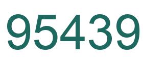 Number 95439 green image