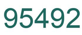 Number 95492 green image