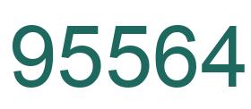 Number 95564 green image