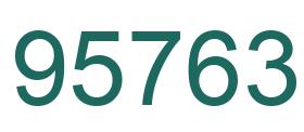 Number 95763 green image