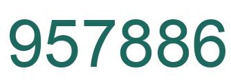 Number 957886 green image