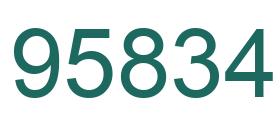 Number 95834 green image