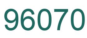 Number 96070 green image