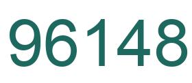 Number 96148 green image