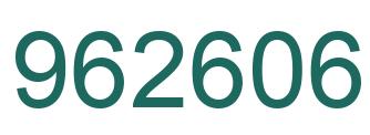 Number 962606 green image