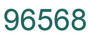 Number 96568 green image