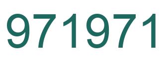 Número 971971 imagen verde