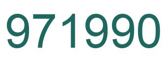 Number 971990 green image